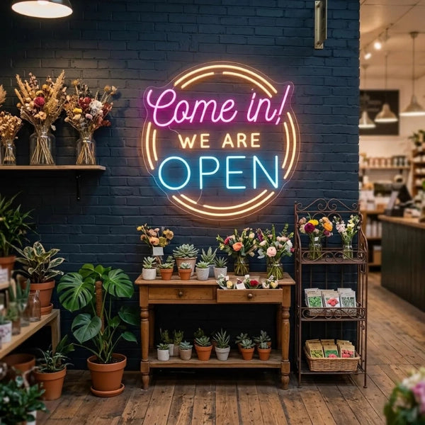 Come In We Are Open Neon Sign