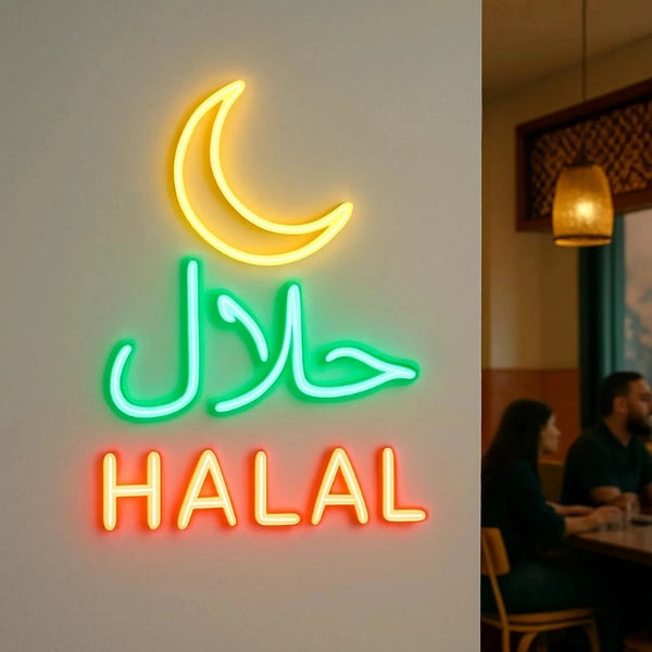 Halal Restaurant Neon Sign LED Light