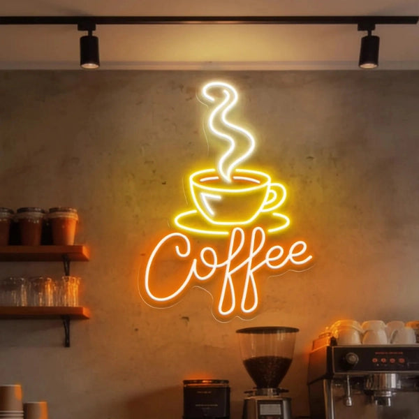 Coffee Cup Steam Neon Sign LED Light