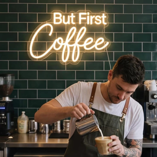But First Coffee Neon Sign LED Light
