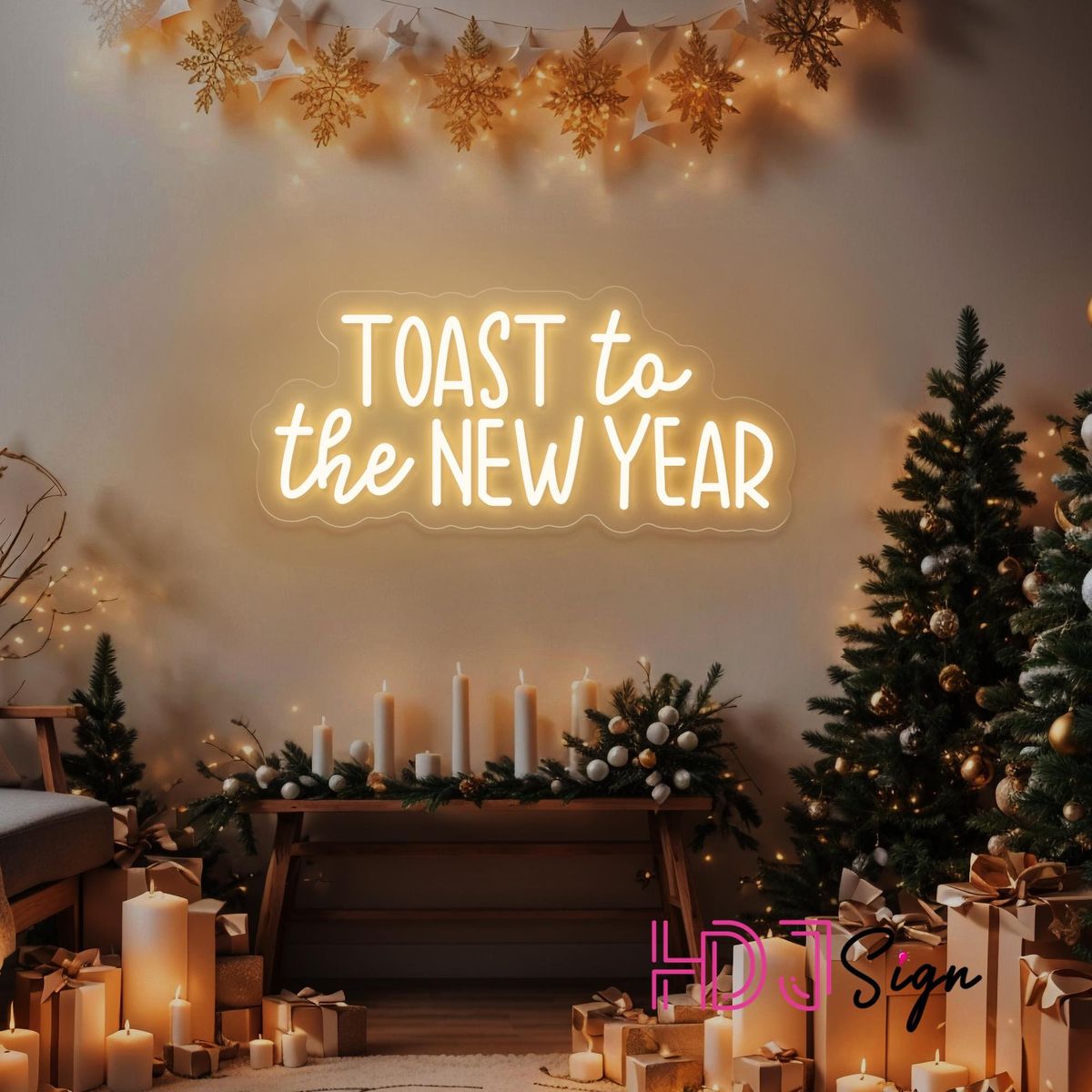 Toast To The New Year Neon Sign