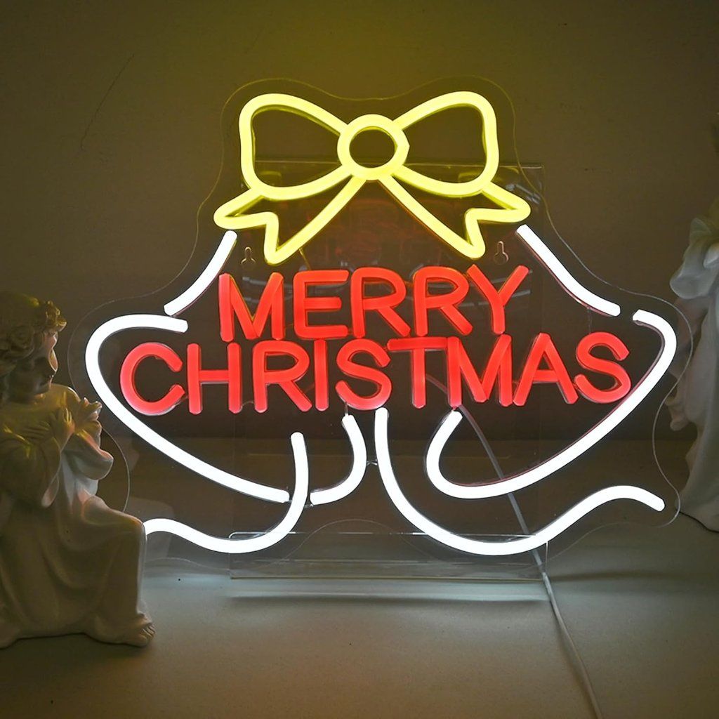 New Merry Christmas Neon Bell Sign Led Lights