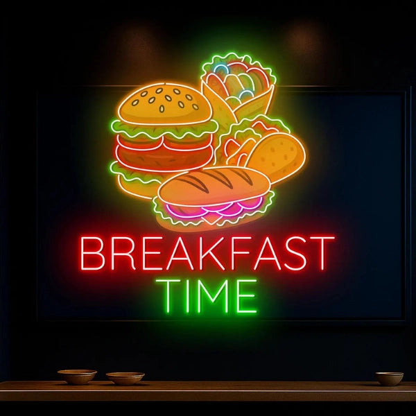 Breakfast Time Neon Sign LED Light