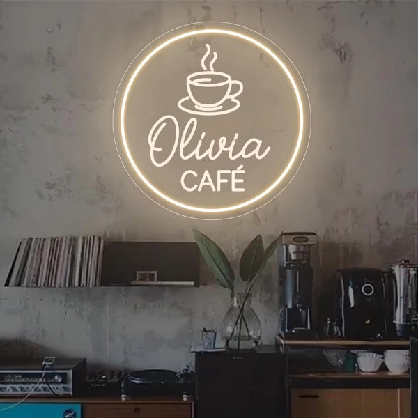 Divina Cafe Logo Neon Sign LED Light