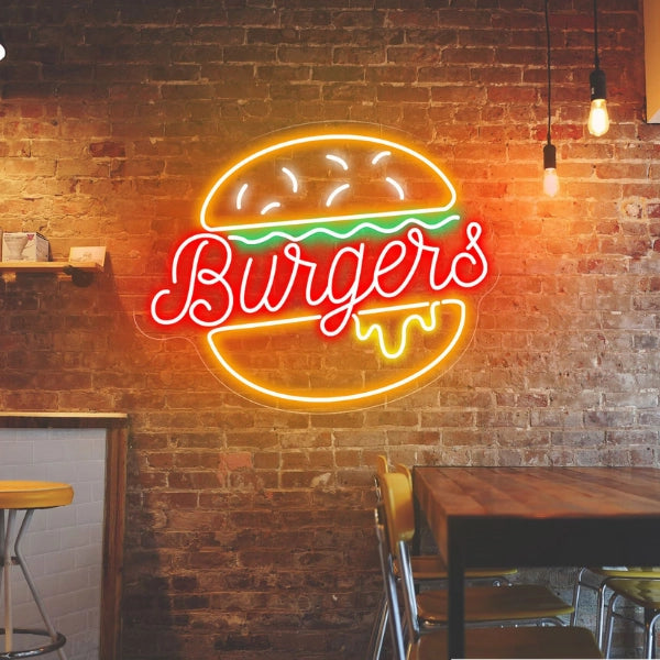 Open Restaurant Neon Sign Board