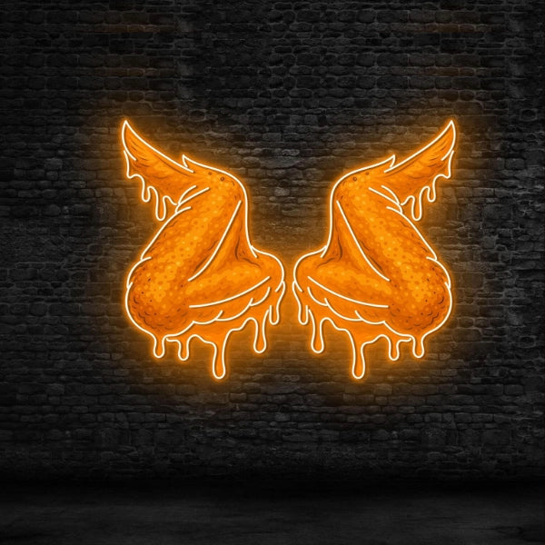 Chicken Wings Neon Sign LED Wall Light