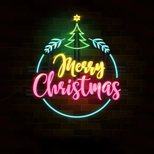 Merry Christmas Neon Light Office Decor