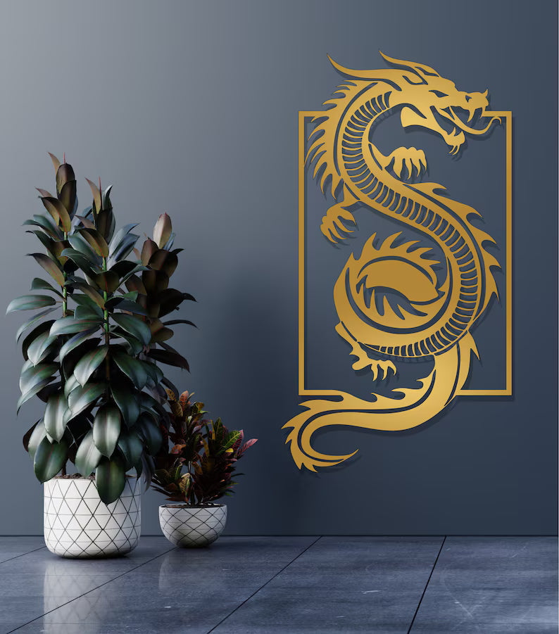 Dragon Wood Wall Art for Living Room