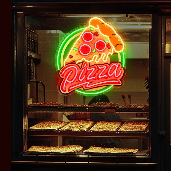 Pizza Slice Neon Sign for Pizzeria