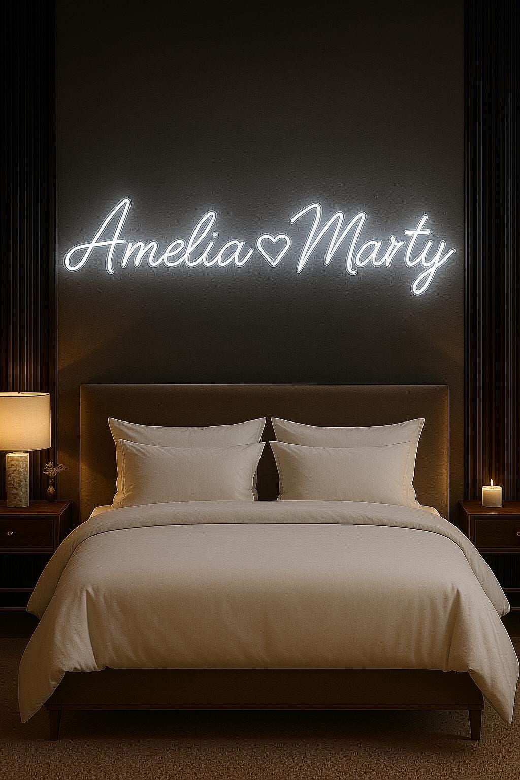 Custom Couples Name LED Neon Sign - Romantic Bedroom Decor
