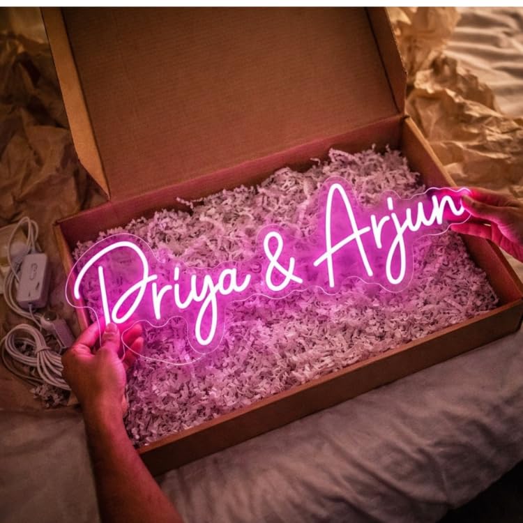 Custom Couple Name LED Neon Light Sign Board