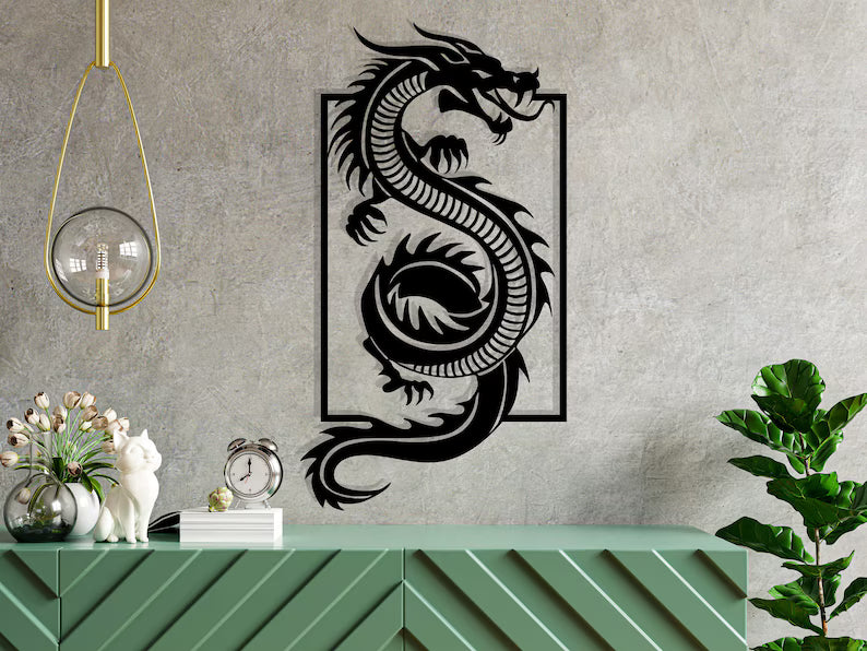 Dragon Wood Wall Art for Living Room
