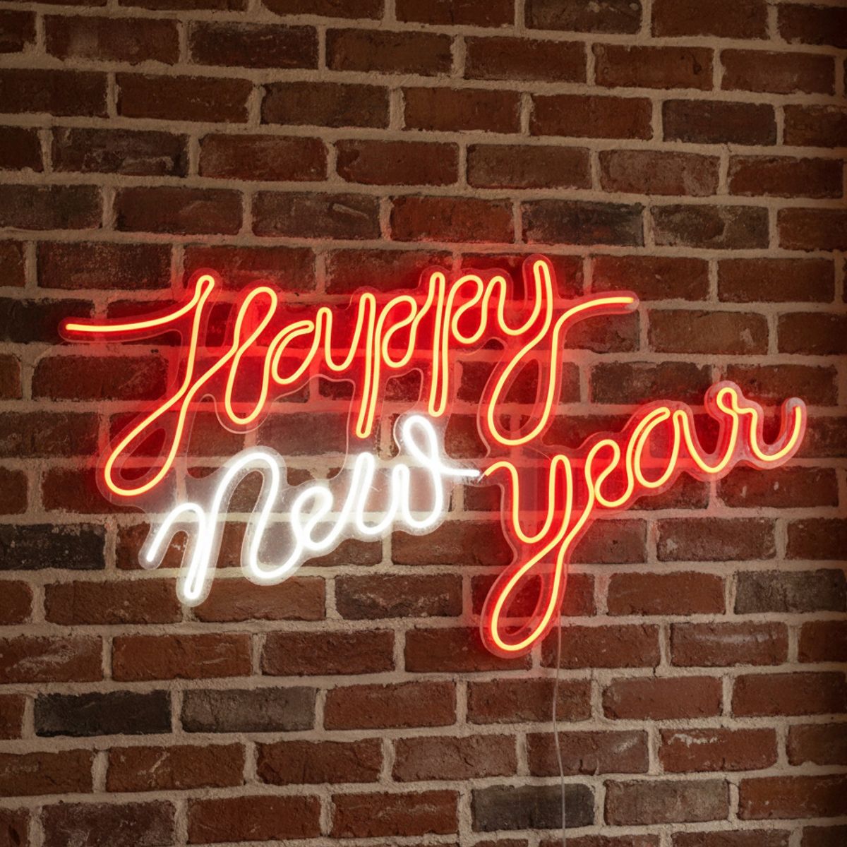 New Year Wall Neon Glasses Led Decor