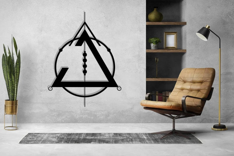 Triangle Wood wall Art  Living Room Decor