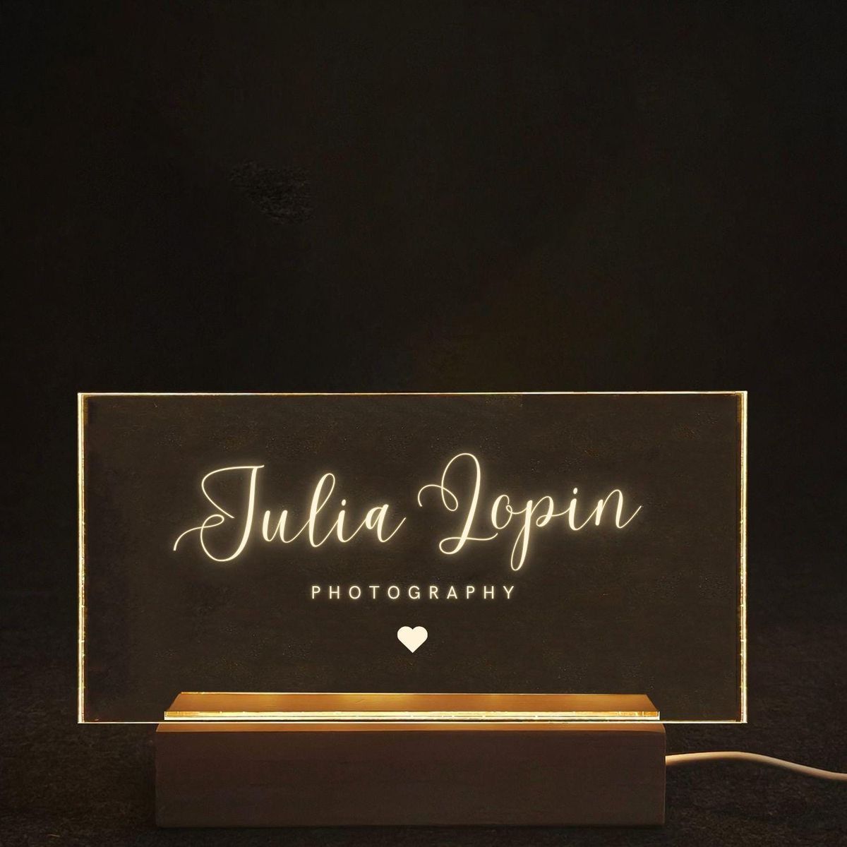 Personalized LED Desk Name Plate