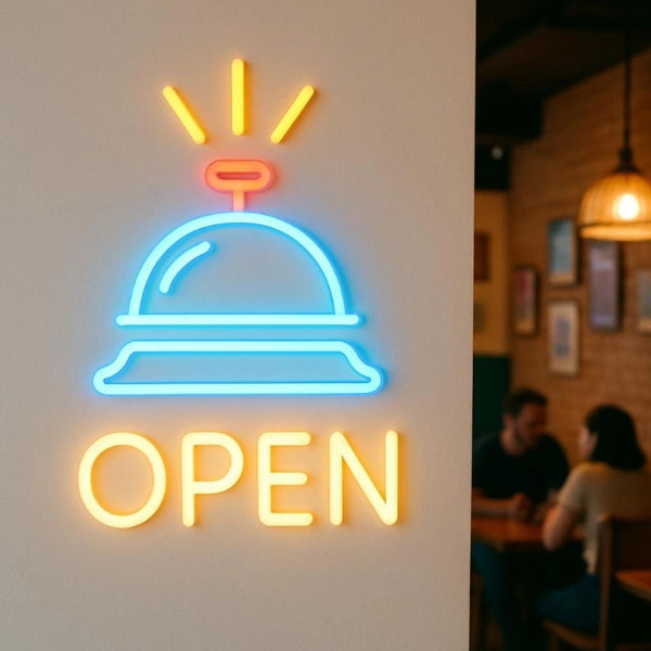 Open Food Service Neon Sign LED Light