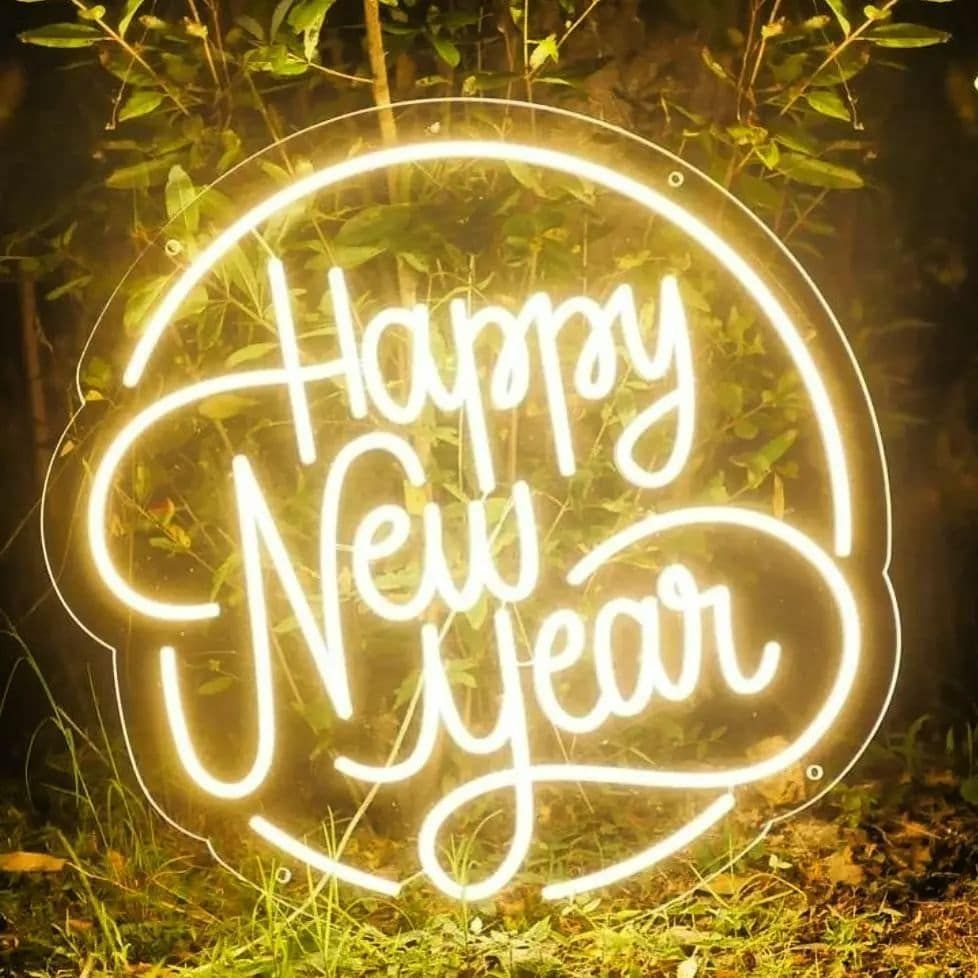 Happy New Year Neon Sign board