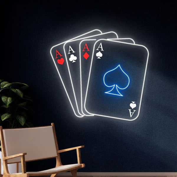 Ace Cards Neon Sign Board