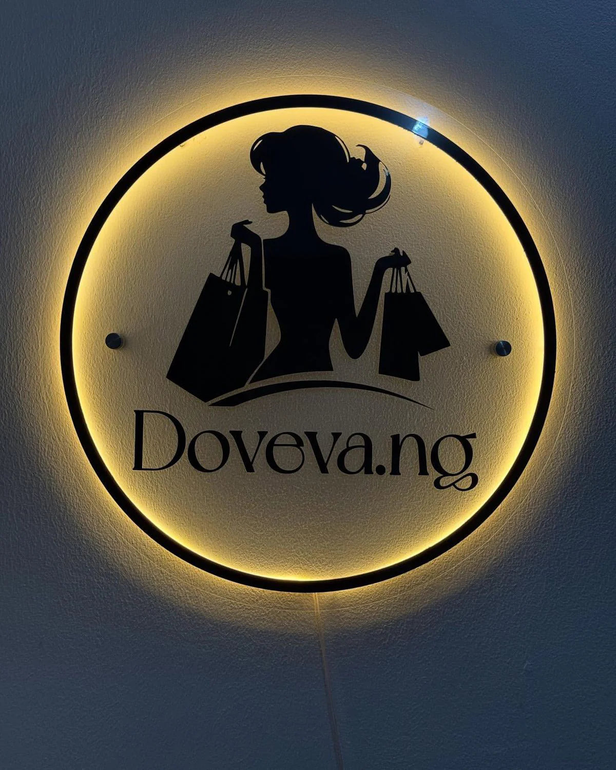 Acrylic Round LED Name Sign