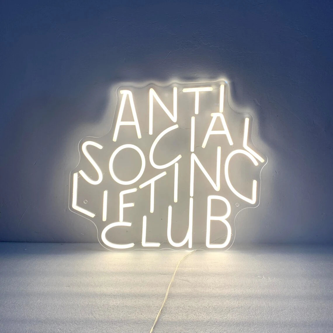 Anti Social Lifting Club Neon Sign