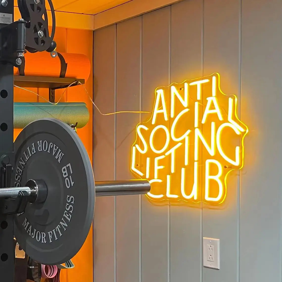 Anti Social Lifting Club Neon Sign