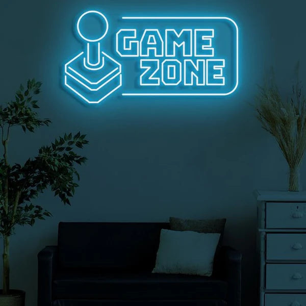 Arcade Game Zone Neon Sign Board