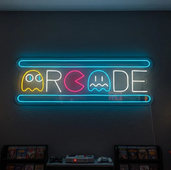 Arcade Ghost Neon Sign