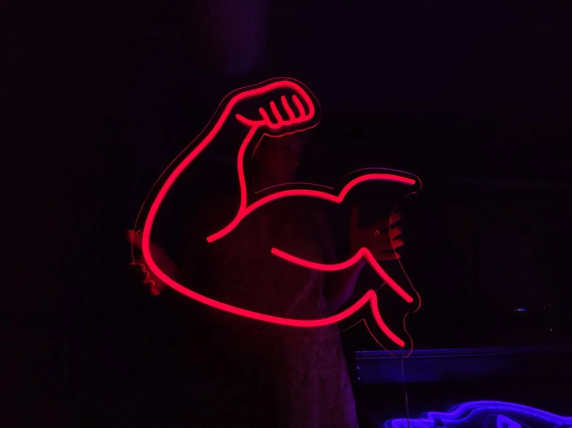 Arm Muscles Neon Sign
