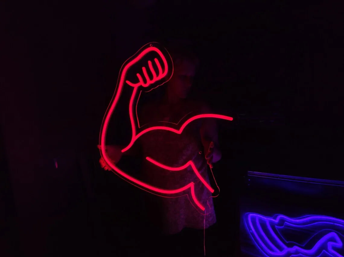 Arm Muscles Neon Sign