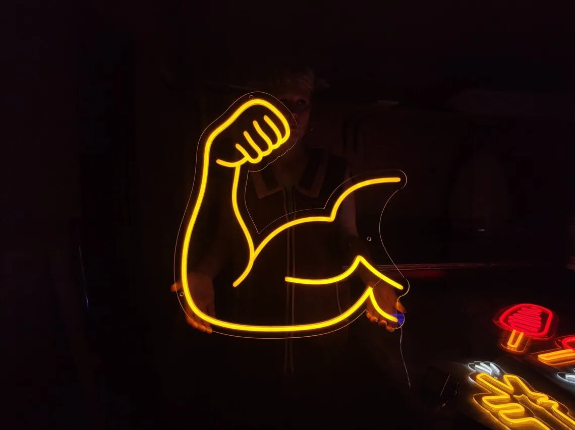 Arm Muscles Neon Sign