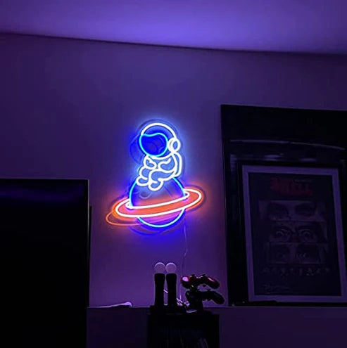 Astronaut On A Planet LED Neon Sign