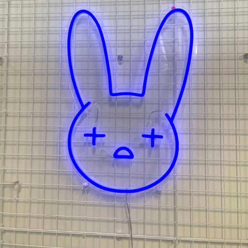 Bad Bunny Emoji Neon Sign