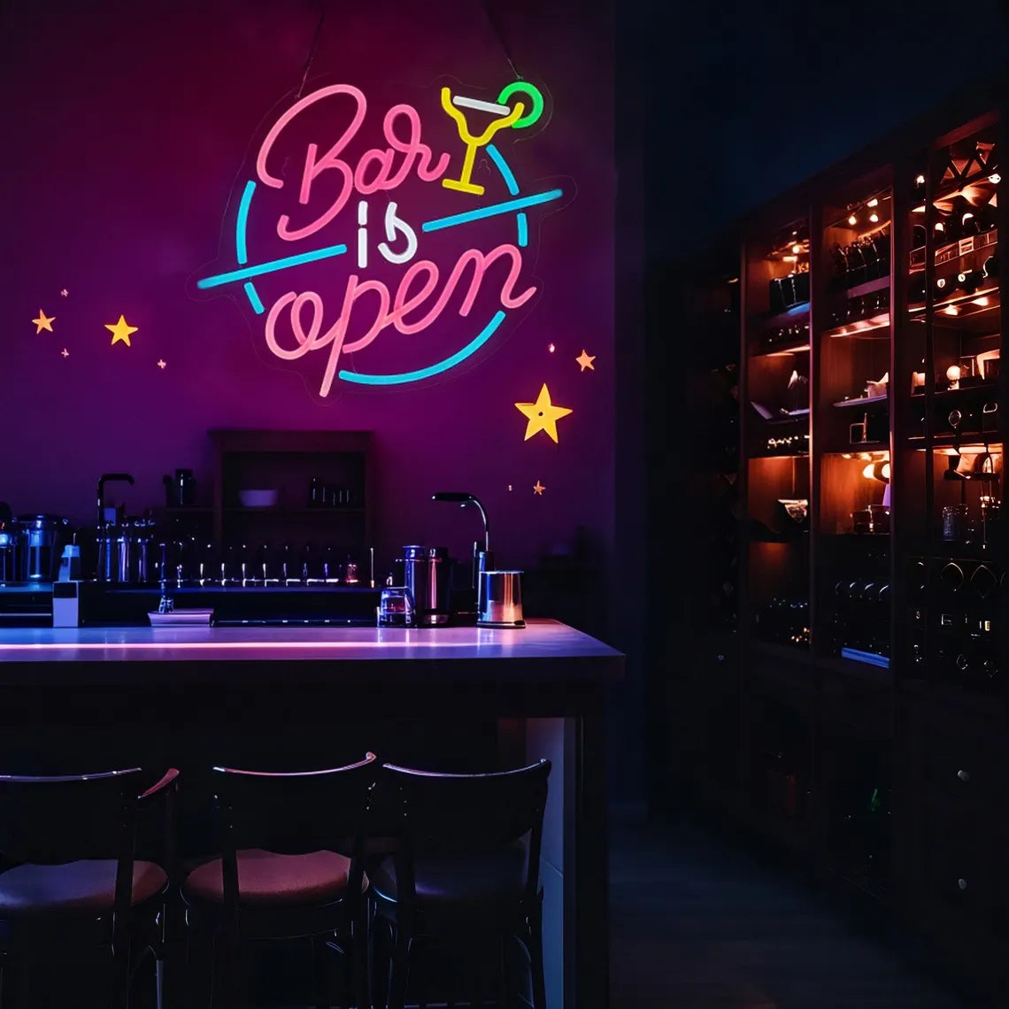 Bar Is Open LED Neon Sign