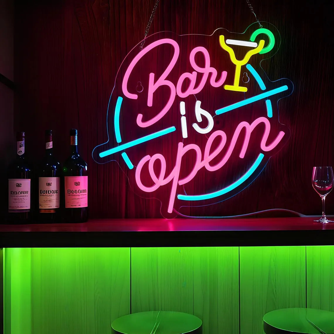 Bar Is Open LED Neon Sign