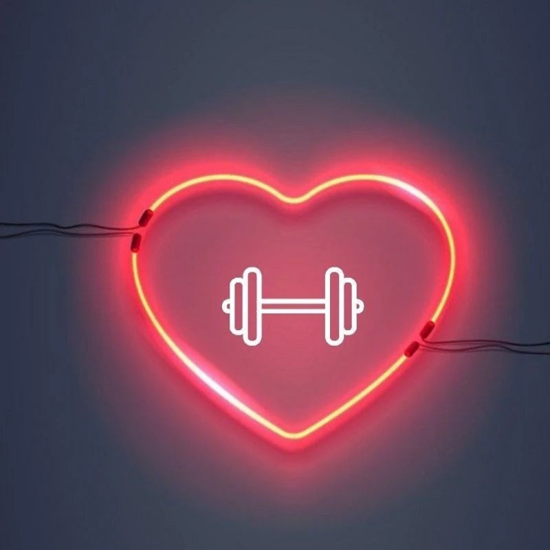 Barbell Heart Neon LED Light