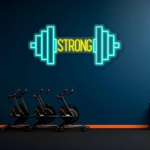 Barbell Neon Sign Gym LED Light