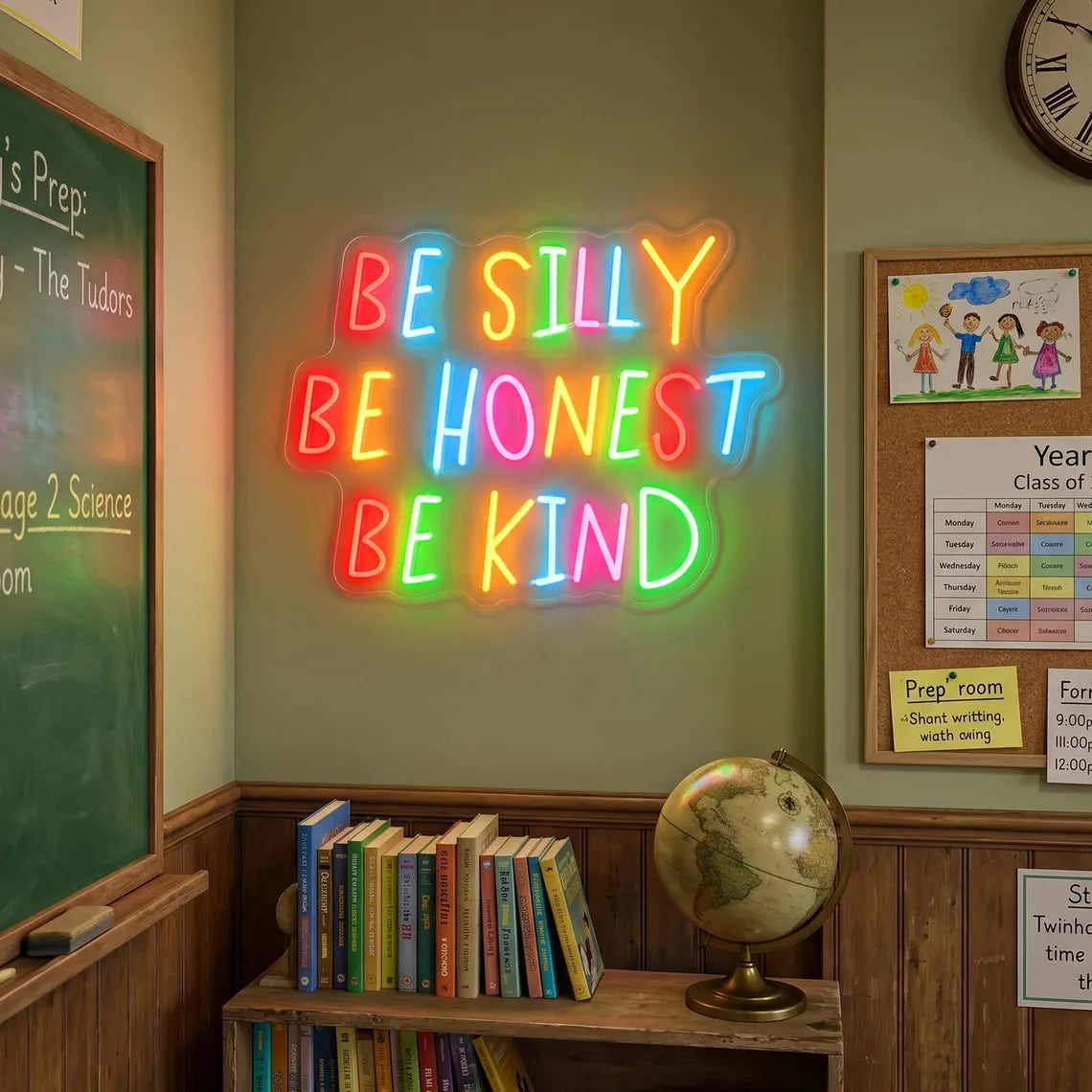 Be Silly Be Honest Be Kind Neon Sign