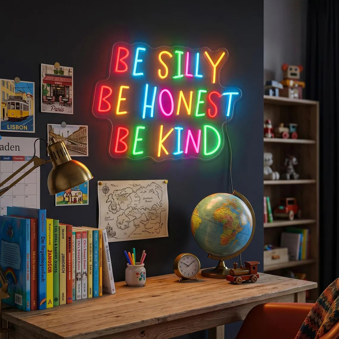 Be Silly Be Honest Be Kind Neon Sign
