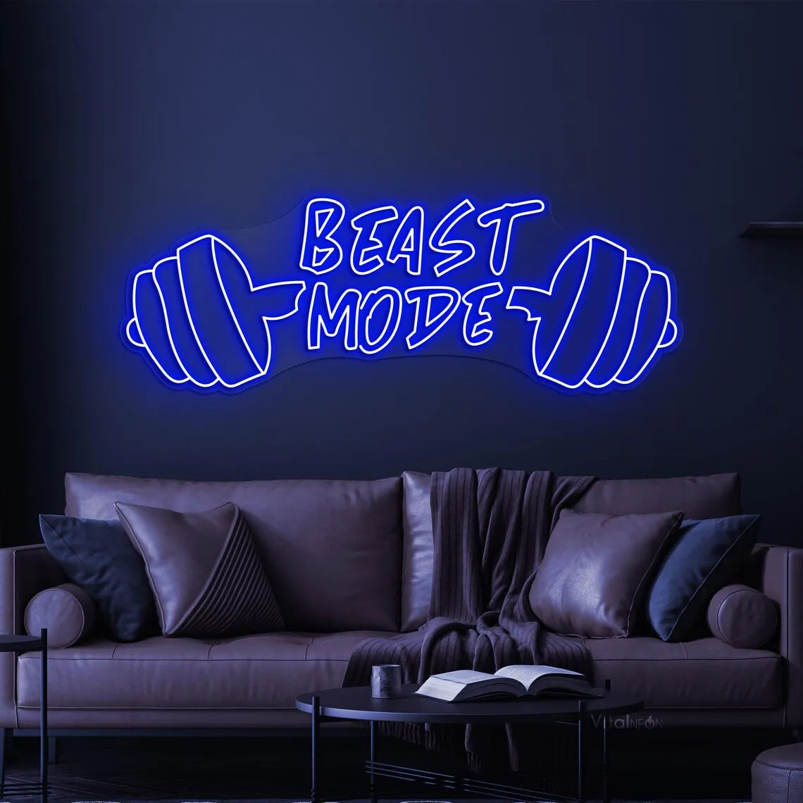 Beast Mode Neon Sign LED Light Gym Decor