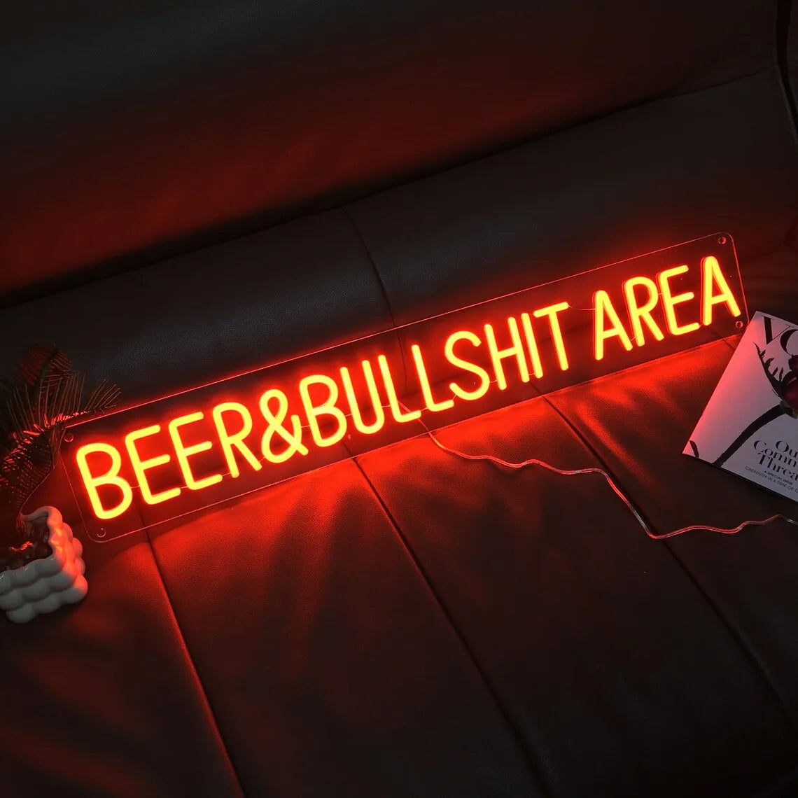 Beer Bullshit Area Neon Sign