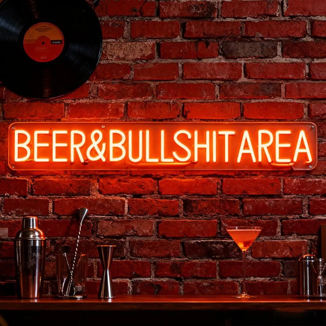 Beer Bullshit Area Neon Sign