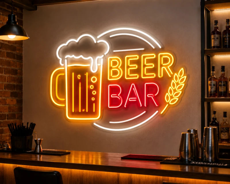 Beer Mug Neon Sign Board