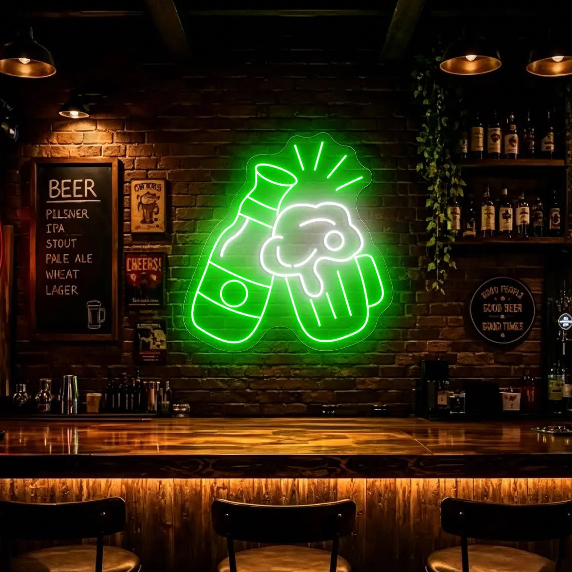Beer Mug Neon Sign For Bar Wall Decor