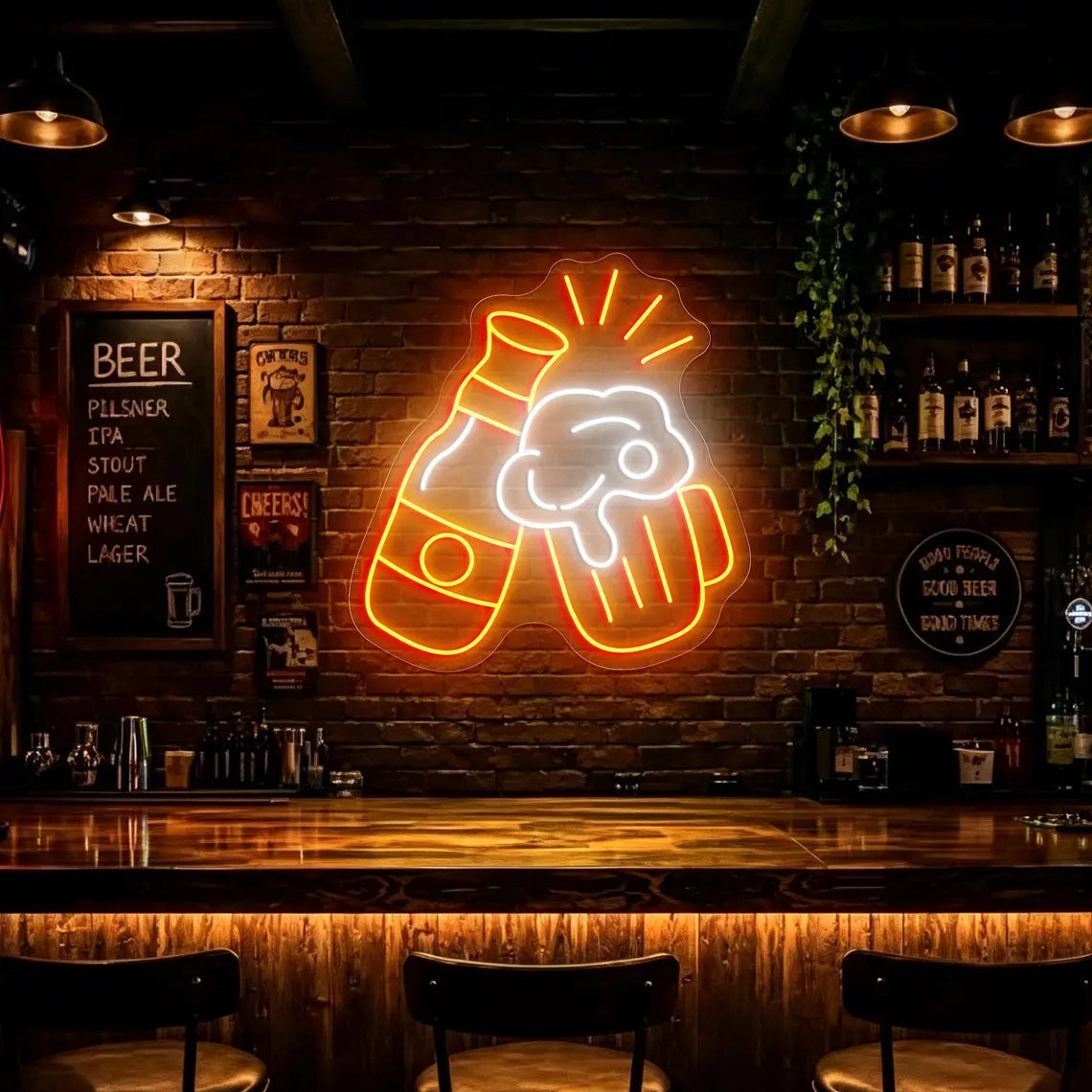 Beer Mug Neon Sign For Bar Wall Decor