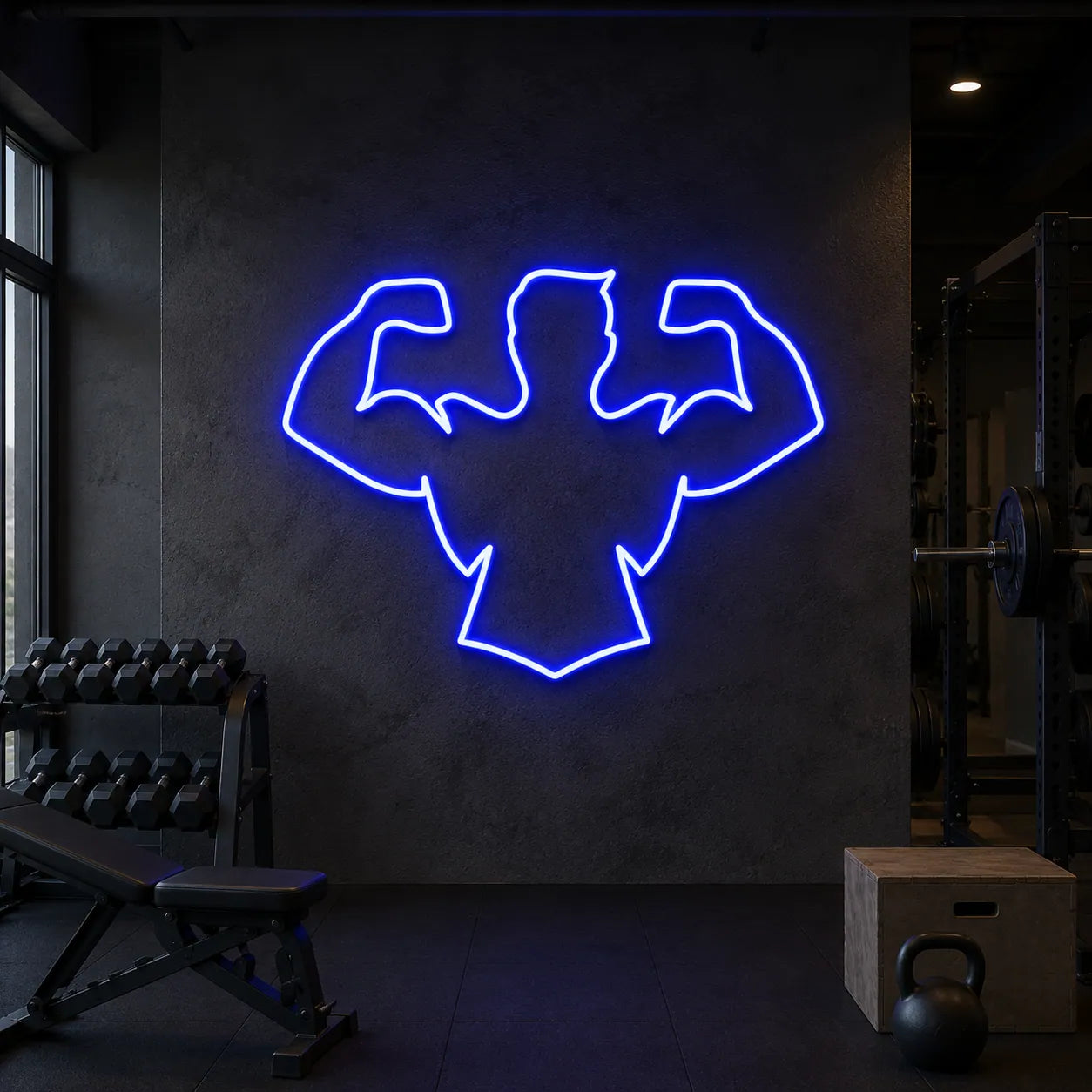Bodybuilder Muscle Strongman LED Neon Sign