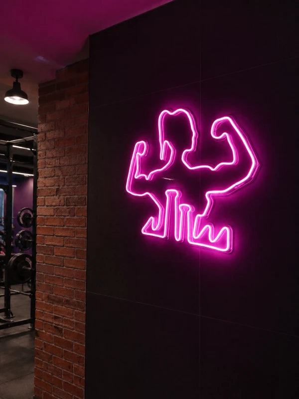 Bodybuilder Girl LED Neon Sign