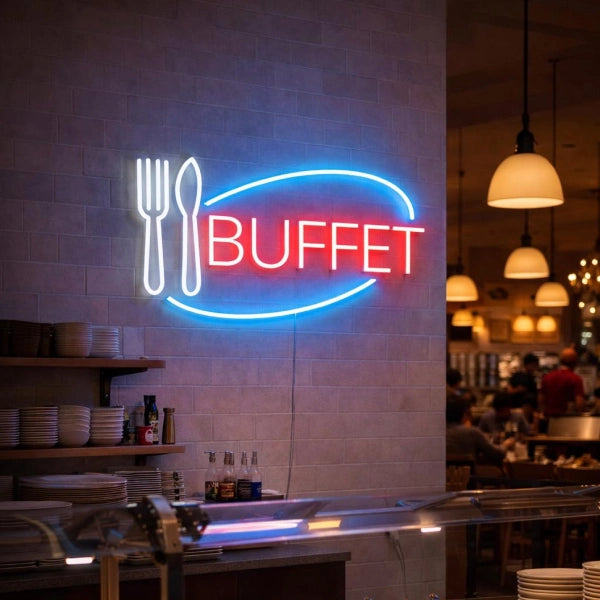 Buffet Handmade LED Neon Restaurant Sign