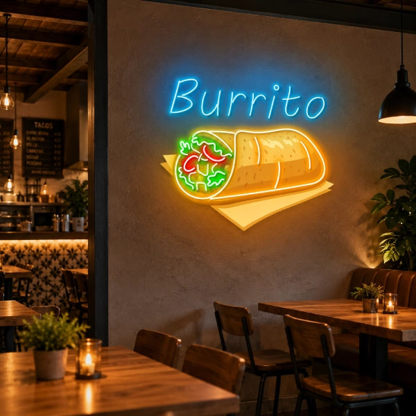 Burrito Neon Sign For Restaurant Decor