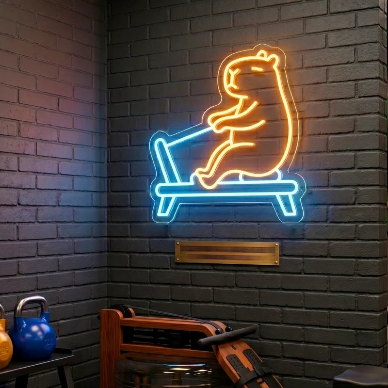 Capybara Fitness Neon Sign