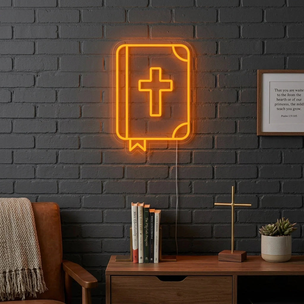Christian Holy Bible Neon Sign